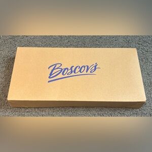 Boscovs Tan & Blue Gift Box 11.5” x 5.5” x 1.5”